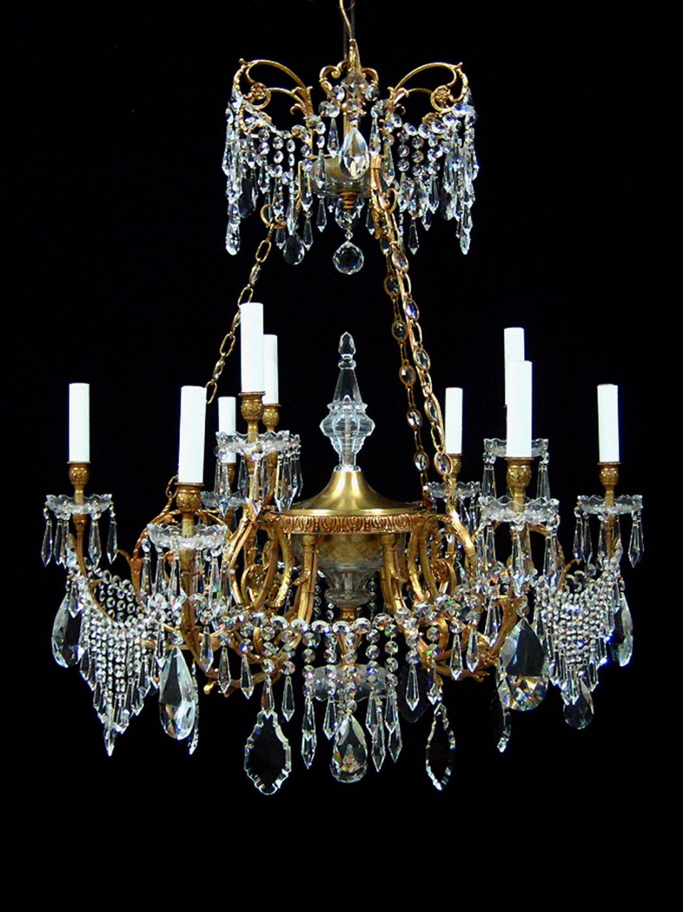 Candelabre suflate cu aur