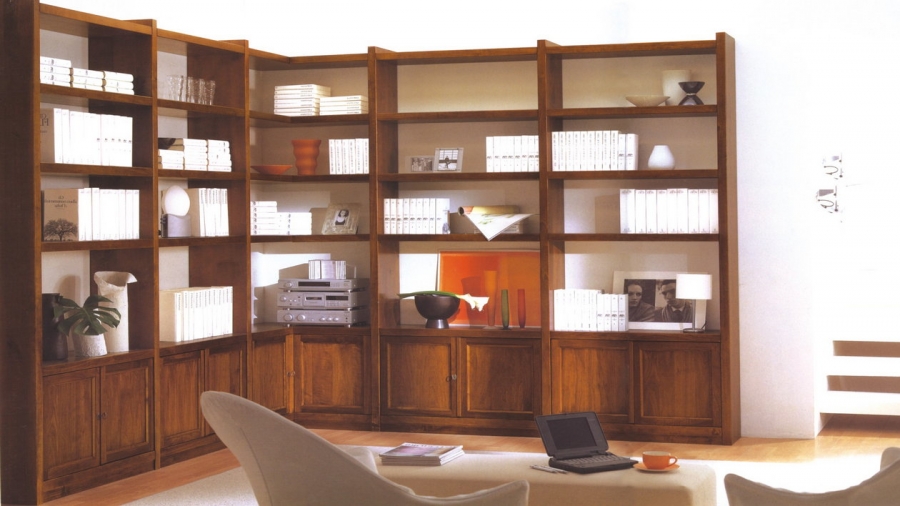 Biblioteca din lemn masiv  06