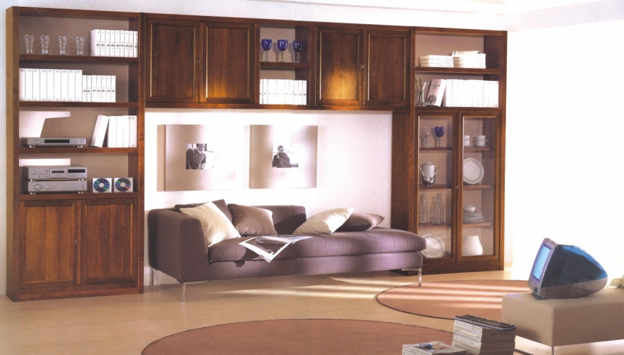 Biblioteca din lemn masiv  08