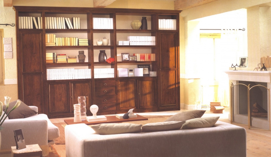 Biblioteca din lemn masiv  09