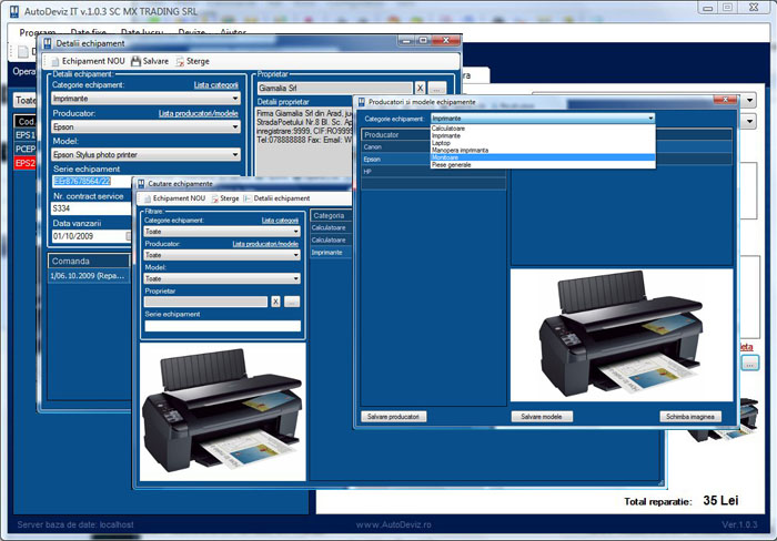 Aplicatie software pentru service-uri IT