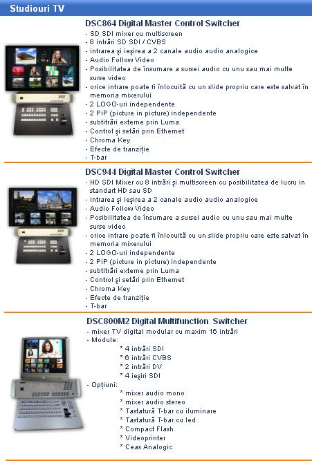 Echipamente studiouri tv si radio