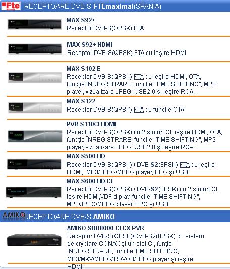 Receptoare DVB-S