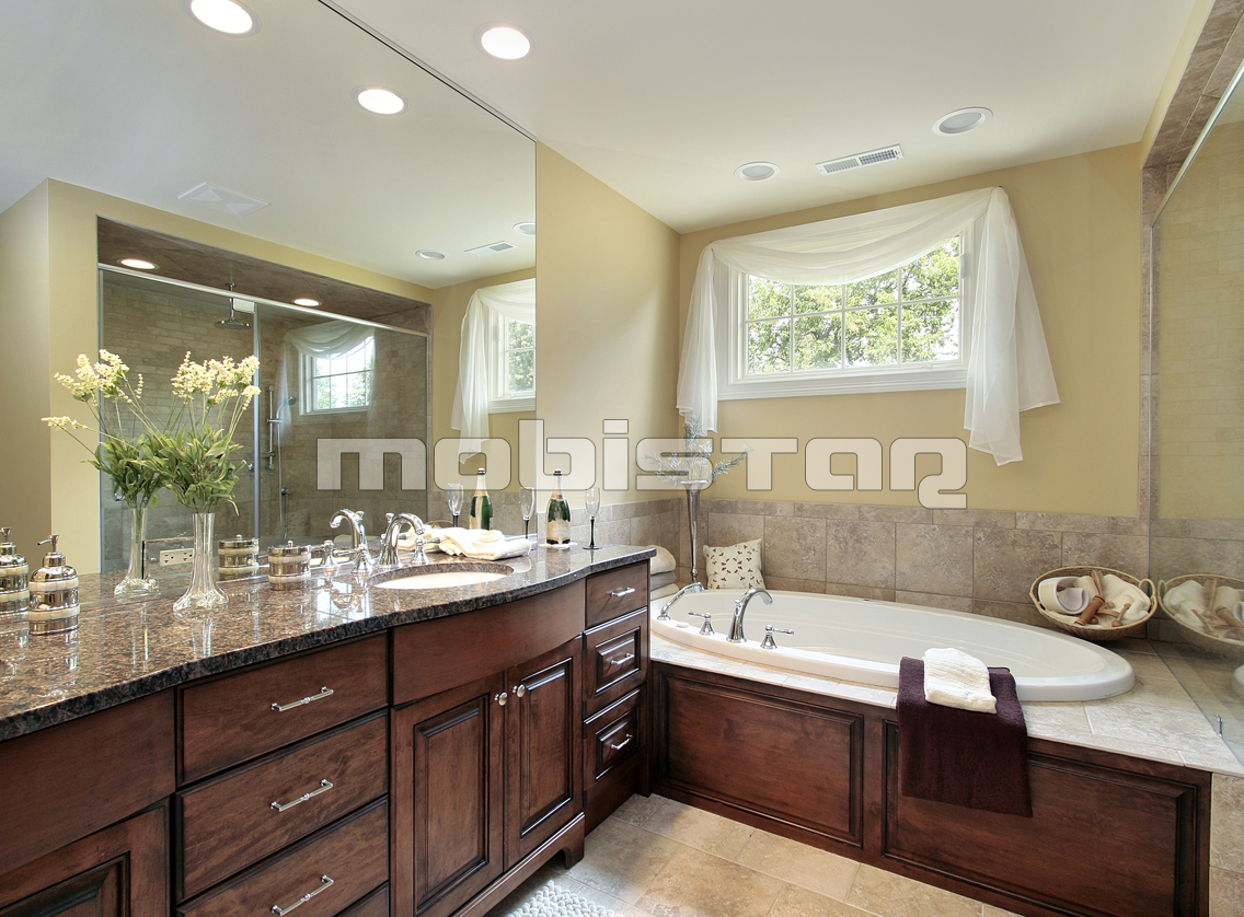 Mobilier lemn masiv baie