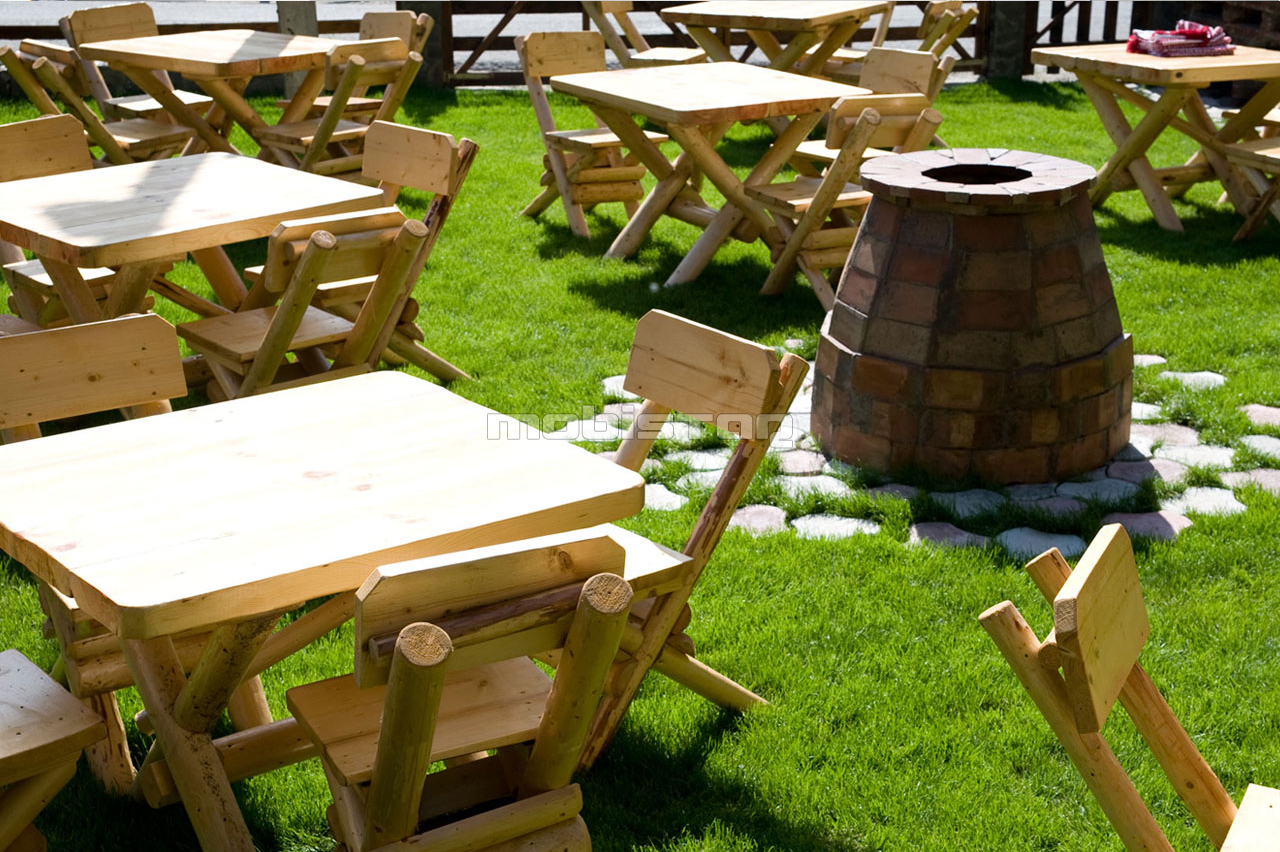Mobilier lemn masiv restaurant