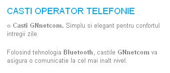 Casti operator telefonie