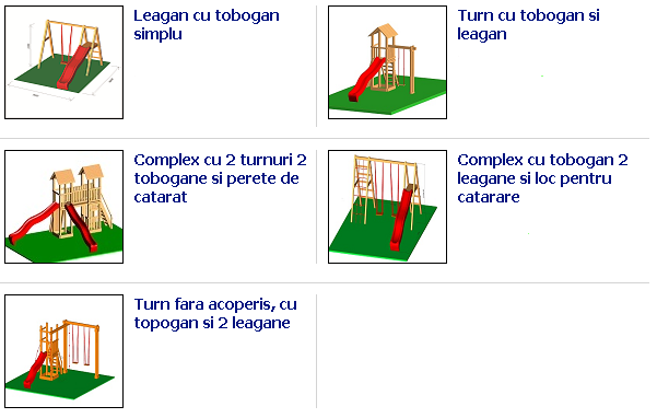Echipamente din lemn pentru joaca