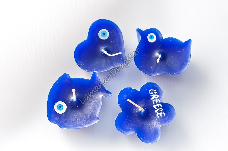 Lumanari plutitoare - inima - modele personalizate cu ochi