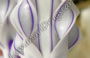 Lumanare botez 60cm sculptata la un capat-mov