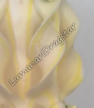 Lumanare nunta 60cm sculptata la un capat ( model 5 coloane)-galben