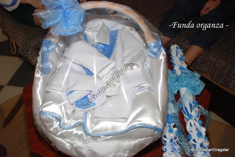 Aranjament - lumanare 60cm model la ambele capete si funda bleo - model 2