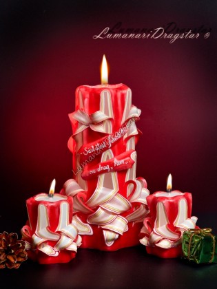 Set lumanari Craciun cu personalizare