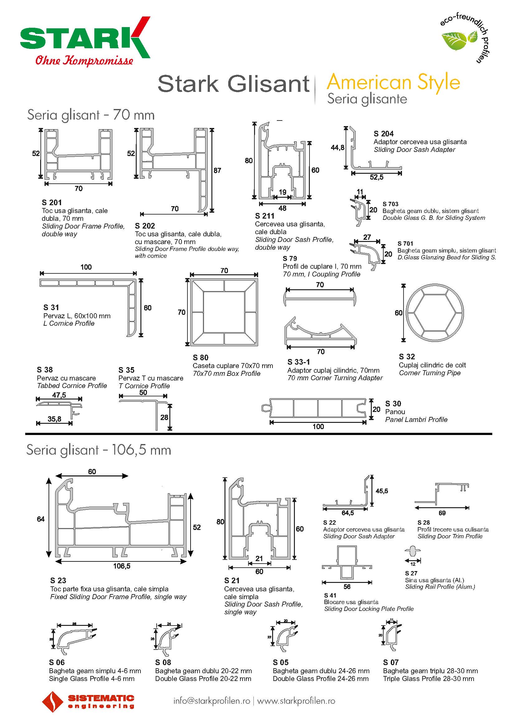 Stark Glisant American Style - profil termopan glisant