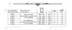 Tija cremon sistem oscilobatant ax la 15 mm