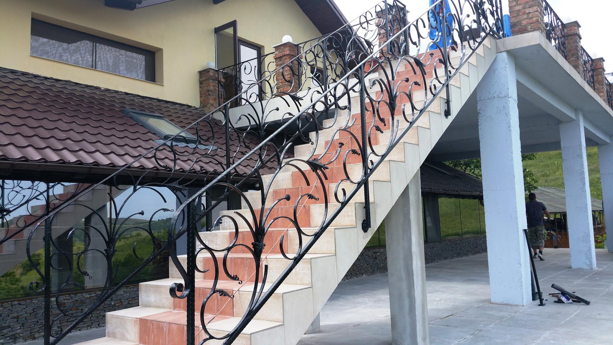 Balustrade exterioare fier forjat
