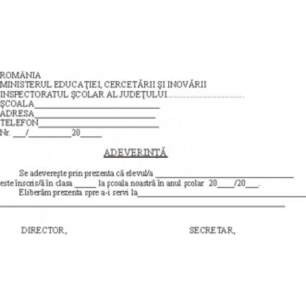 Formulare scolare