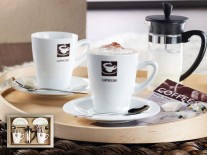 Set cesti portelan Ravenna Cappuccino