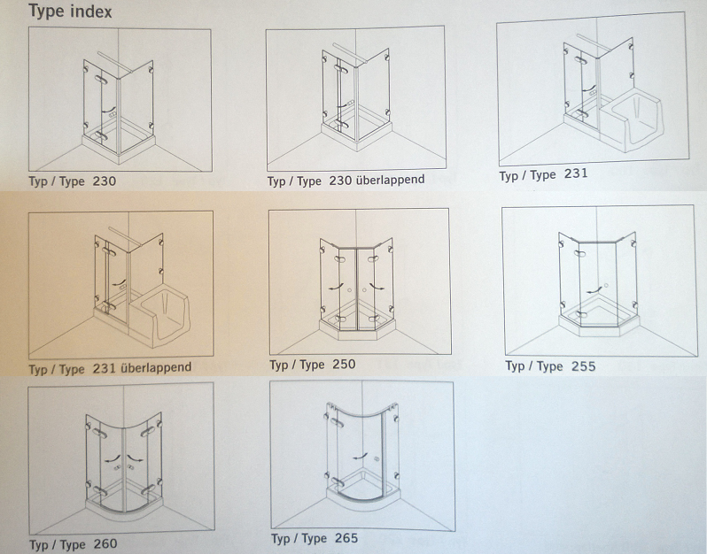 Cabine de dus sticla