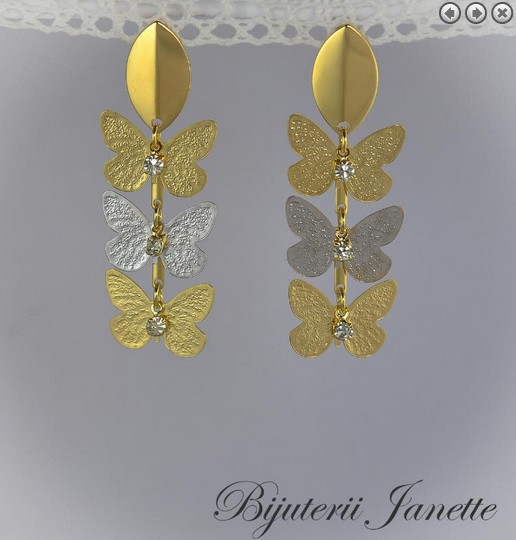 Cercei placati cu aur