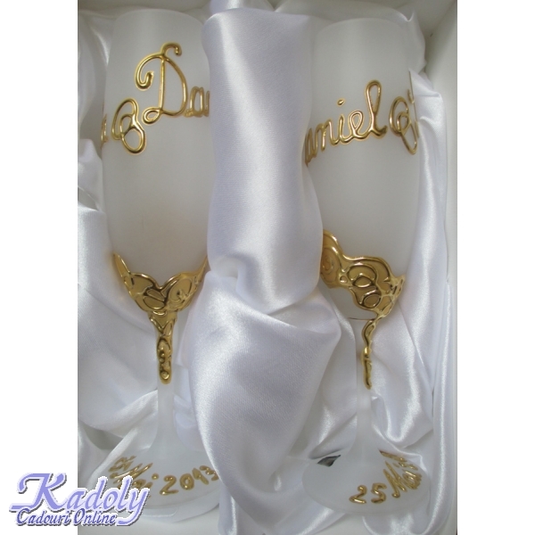 Pahare miri personalizate cu aur