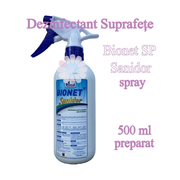 Bionet SP Sanidor - dezinfectant suprafete 500ml spray