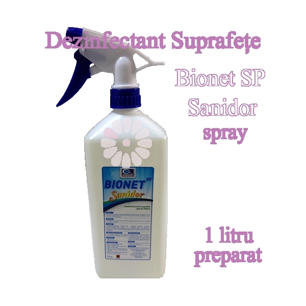 Bionet SP Sanidor - dezinfectant suprafete 1litru spray