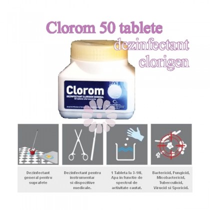 Clorom - dezinfectant clorigen 50 tablete
