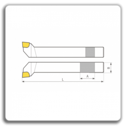 Cutite de strung cu placute CMS brazate pentru colt exterior DIN 4978