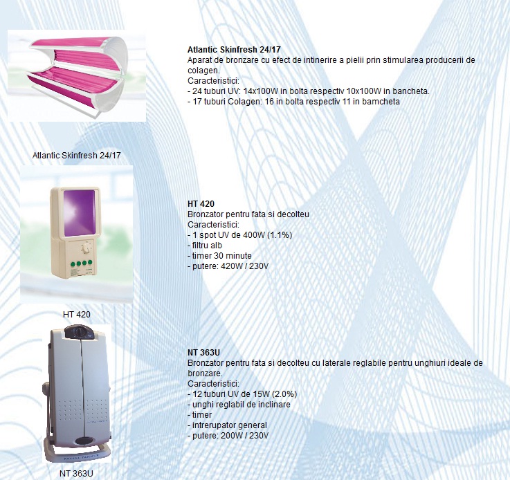 Aparate de bronzare speciale