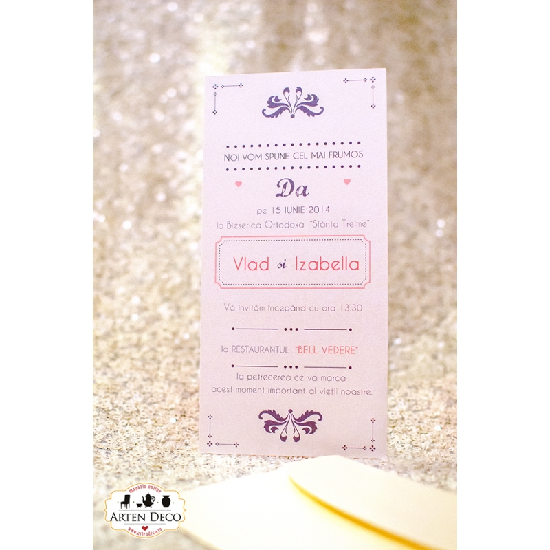Invitatii nunta handmade