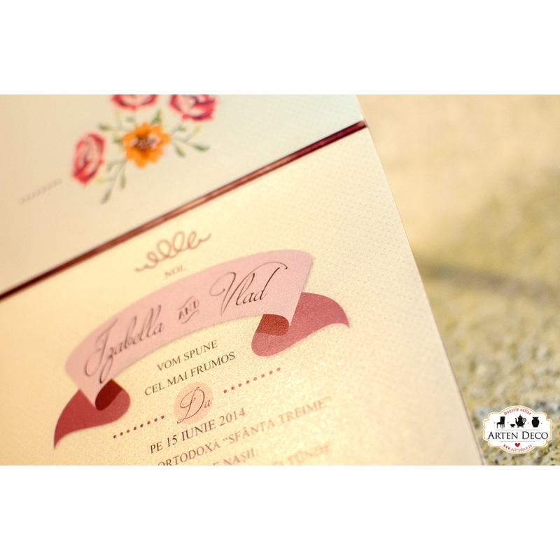 Invitatii nunta handmade