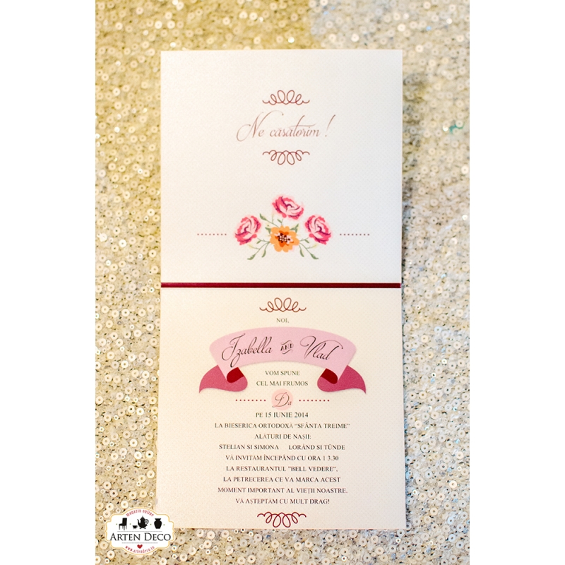 Invitatii nunta handmade
