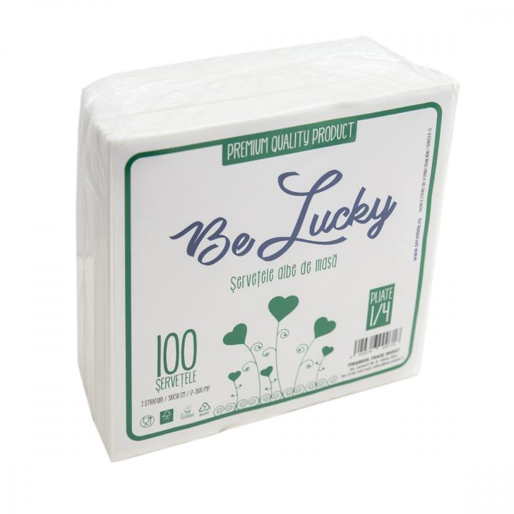 Servetele albe de masa 38x38,2 straturi, patrate, 100buc/pac
