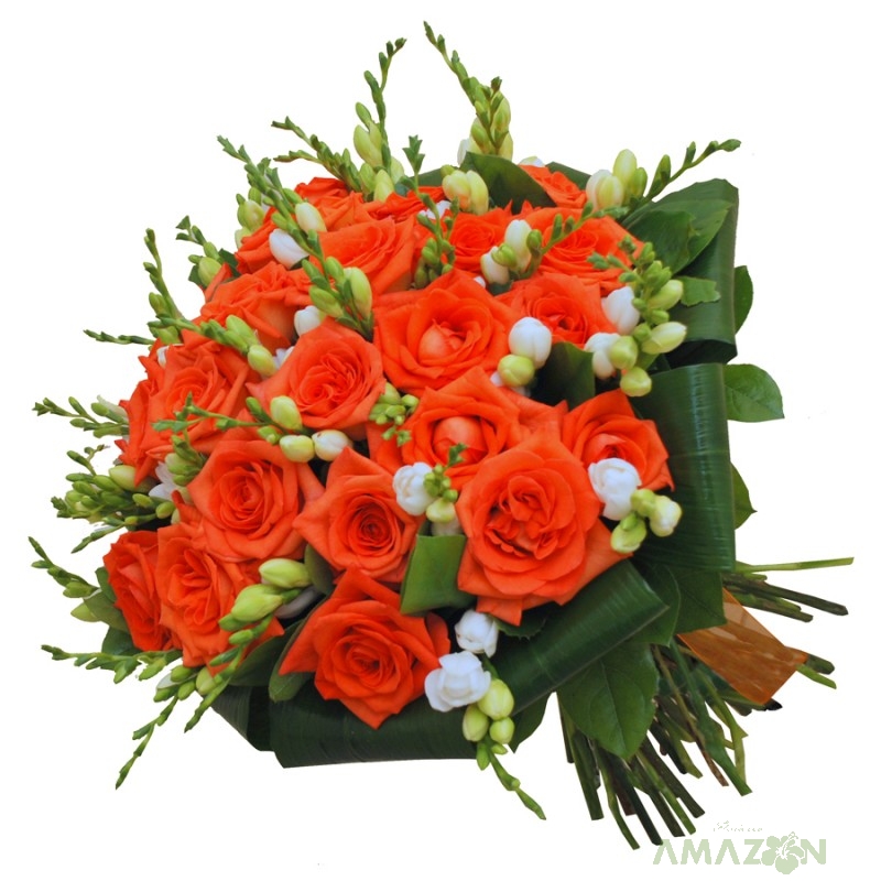 Buchet frezii si trandafiri Naranga