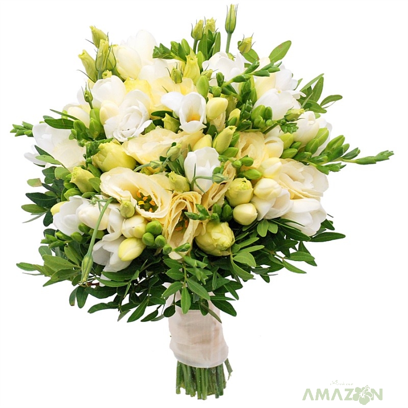 Buchet mireasa alb-crem