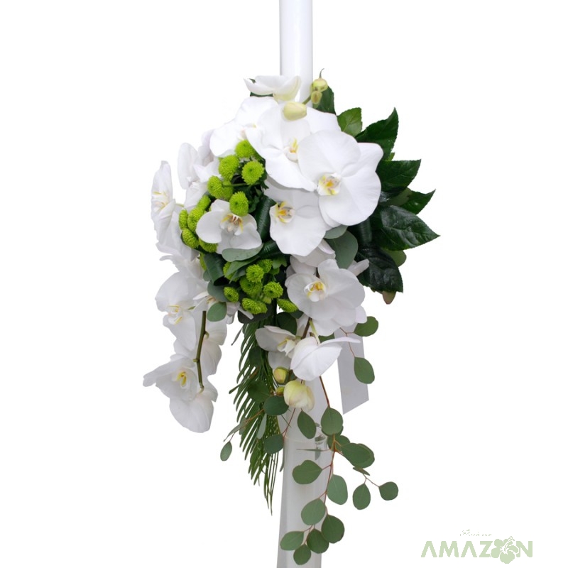 Lumanare botez Phalaenopsis