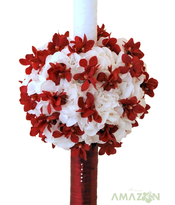 Lumanari Cununie Hortensii si Orhidee Mocara