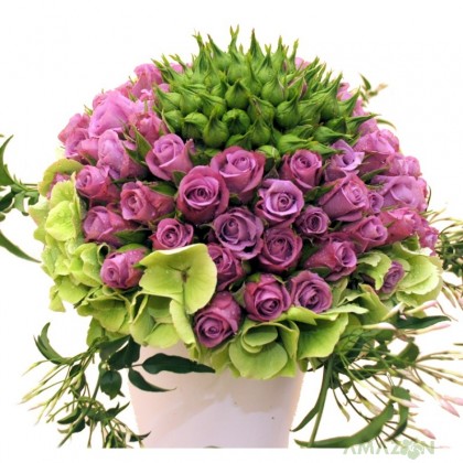 Buchet mireasa boboci trandafirasi si Jasmin