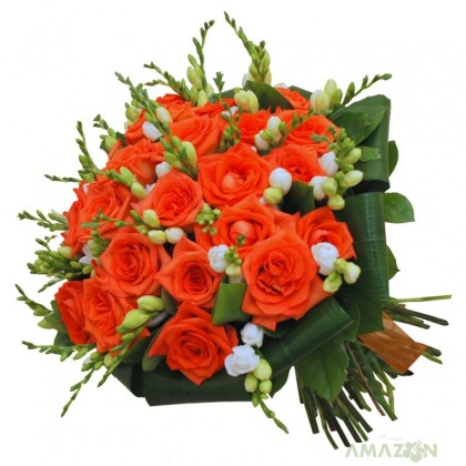Buchet frezii si trandafiri Naranga