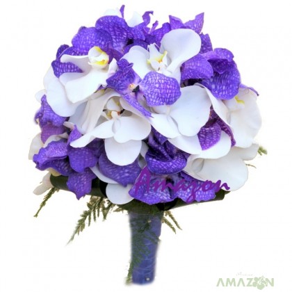 Buchet mireasa Vanda si Phalaenopsis