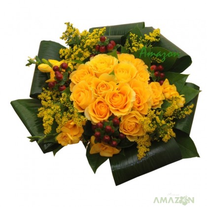 Buchet Amazon cu flori galbene