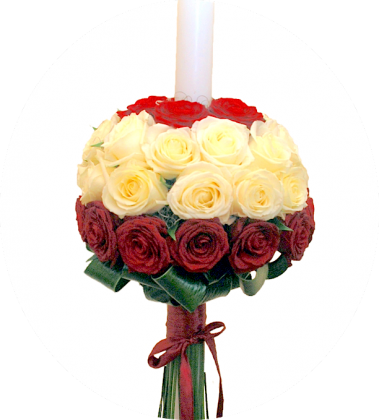 Lumanari cununie trandafiri