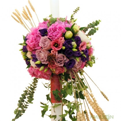 Lumanari cununie Spice de grau si Bujori