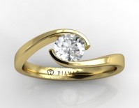 Inele logodna aur galben