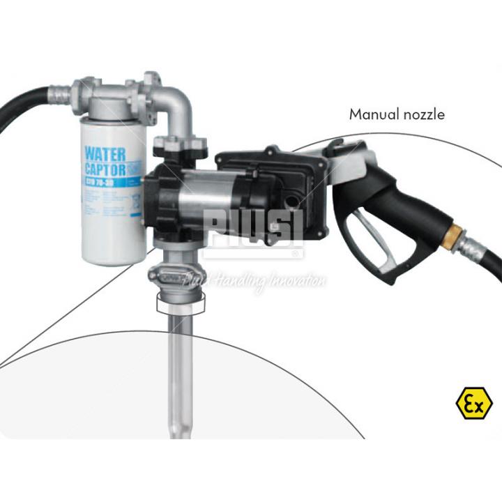Pompa 12 V transfer lichide explozive cu pistol manual