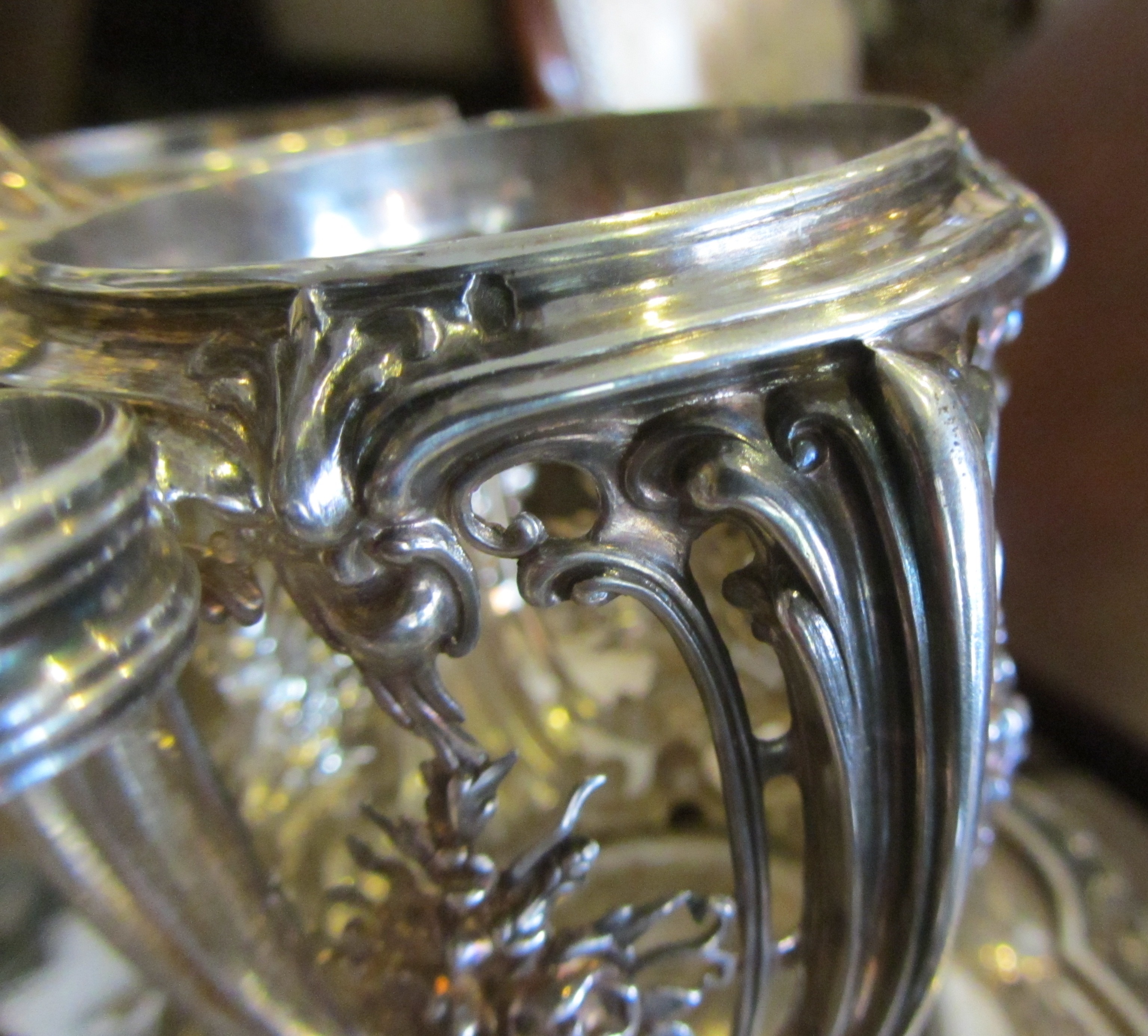 Set ceai Baroc cu pahare din cristal de Bacara