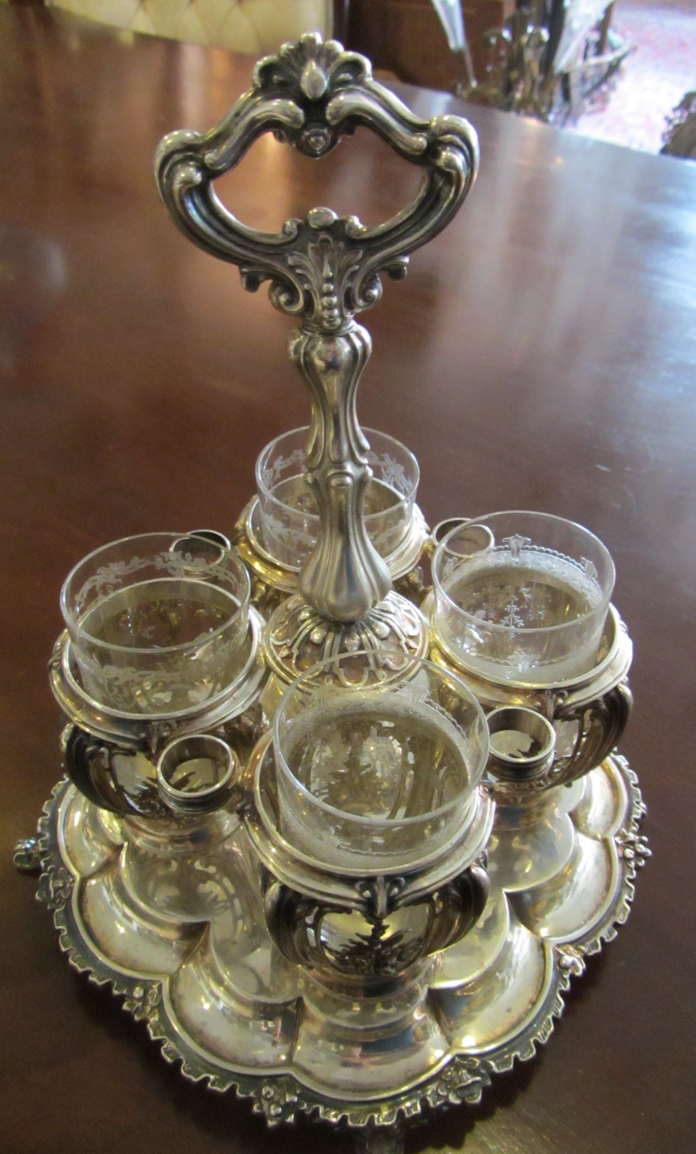 Set ceai Baroc cu pahare din cristal de Bacara