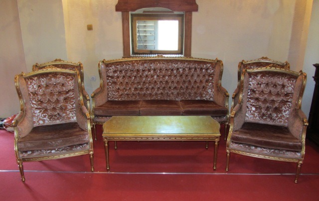 Set salon roz-auriu