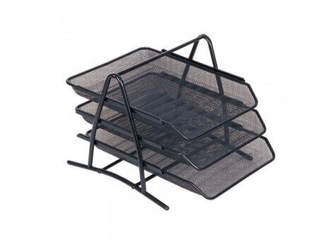Set 3 tavite pentru documente Mesh Memoris-Precious, metal, negru