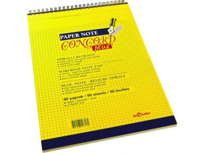 Blocnotes LeColor Concord Plus, A4, dictando, 80 file